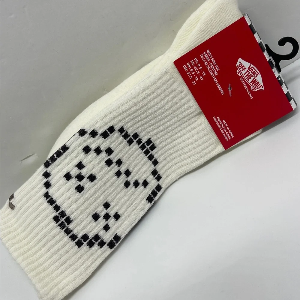 Vans Designer Logo Sport Skater Surfer Crew Cut Socks Vans Skate Clay (1 pair)
